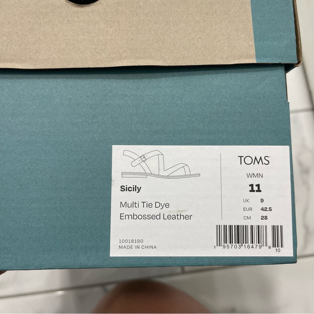 Toms Sicily Multicolor Tie Dye Women's Sandals Size 11 |‎ NWT - Picture 10 of 10